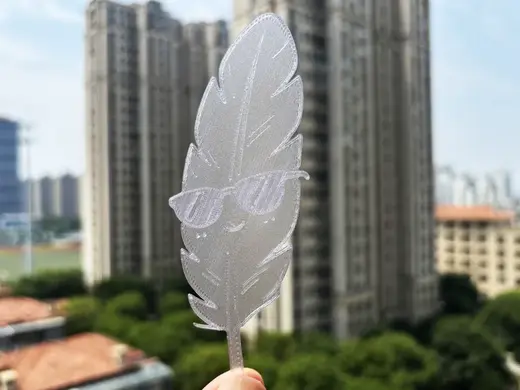 仿欧根纱-墨镜羽毛-书签(仅2克)