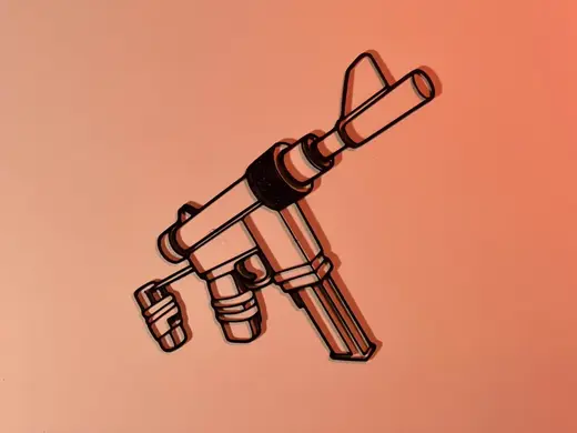 Art mural Line Art Custom SMG Rust