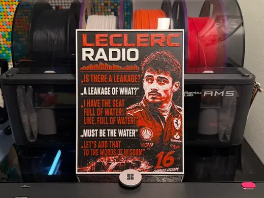 F1- Charles Leclerc "Is there a leakage?" HueForge