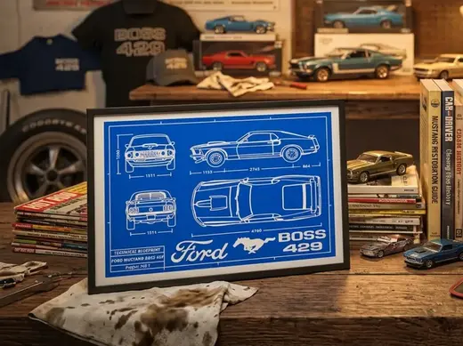 Ford Mustang Boss 429 (1969) Blueprint Style