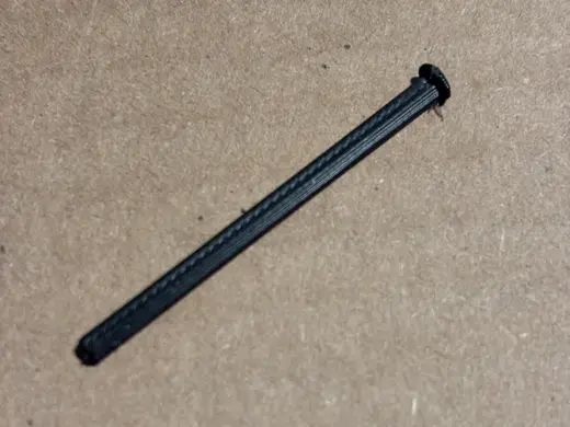 Pin with head for "Flying fan knife"