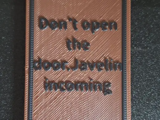 Don´t open the door javelin incomming