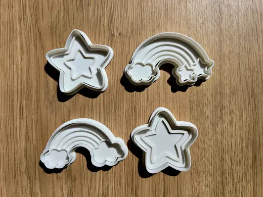 Rainbow Star Cutter For Cookie Playdoh Sand Clay