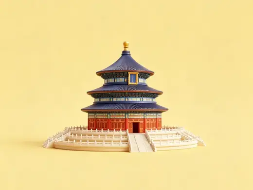 天坛-世界地标性建筑模型旅游景点-微缩模型儿童过家家涂色玩具