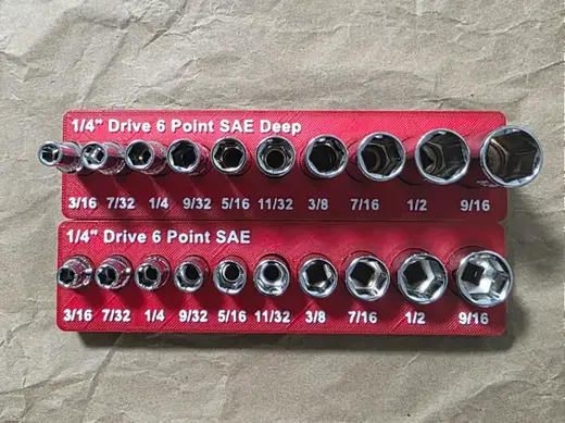 HF Quinn 1/4 socket holder SAE gridfinity