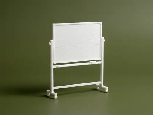 1:12 Scale Dollhouse Rolling Whiteboard