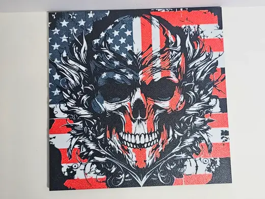 American Flag Aggressive Skull