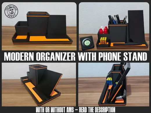 MODERN DESIGN ORGANIZER WITH PHONE STAND - W/O AMS