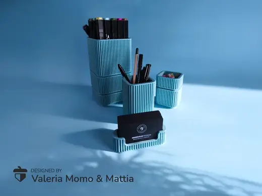 Minimal Desk Set ( Business Card + Pen Holder )