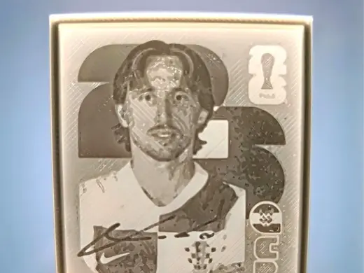 Cromo en 3D de Modric (Album Panini 2026)