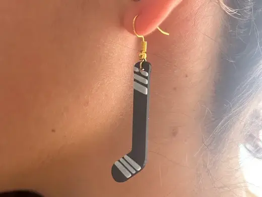 Hockey Stick Earring/Keychain