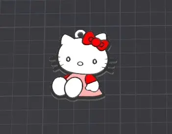cute hello kitty keychain / necklace charm