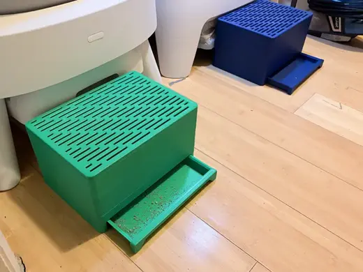 Cat Litter Step – Adjustable Height + Clean Drawer
