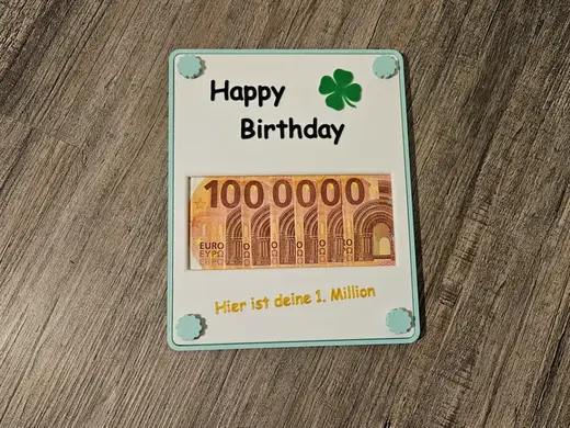 Geldgeschenk 1 Million Geburtstag