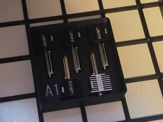 Nozzle A1 gridfinity bins, 5 and 2 hotends
