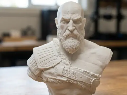 Kratos God Of War Bust 3D Print Model 246