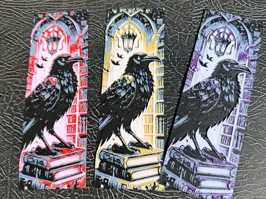 Raven gothic library Bookmark FREE commercial use