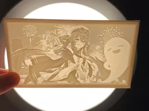 原神胡桃新衣透光浮雕
