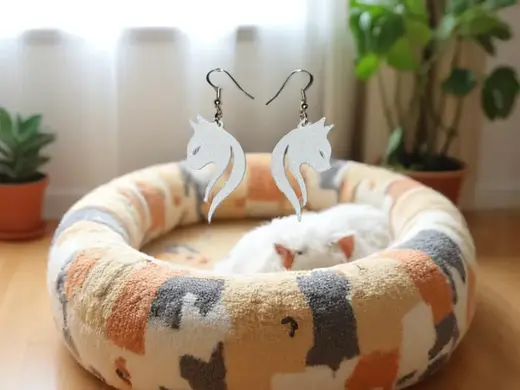 Elegant cat earrings