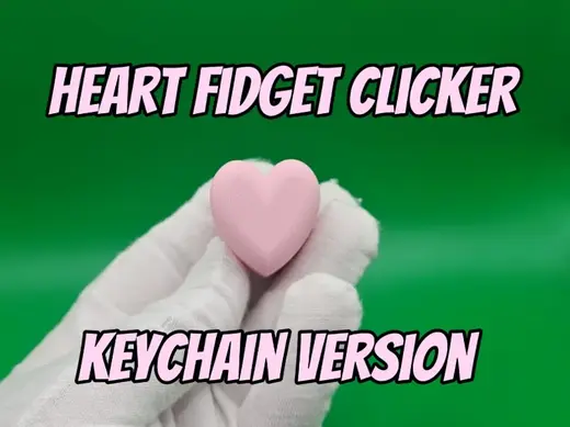Mini Heart Fidget Clicker Keychain