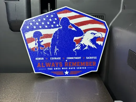 Always Remember sign/ Hitch cover