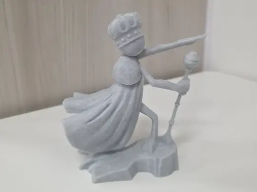 Stick War King on Rock Base – Fantasy Miniature