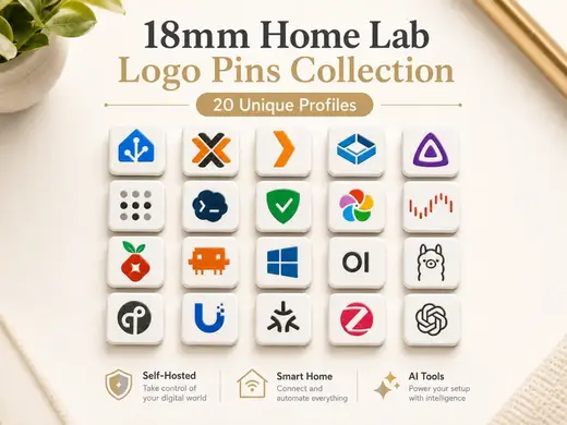 Proxmox - TrueNAS - Home Assistant 18mm Logo Pins