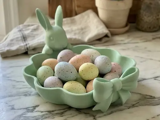 Bunny Blossom Easter Bowl & Spring Centerpiece