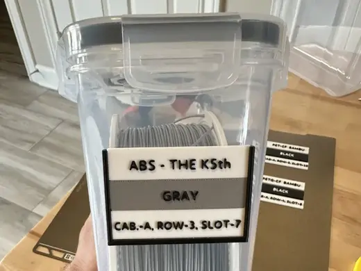 Labels for Filament Container Cereal Box