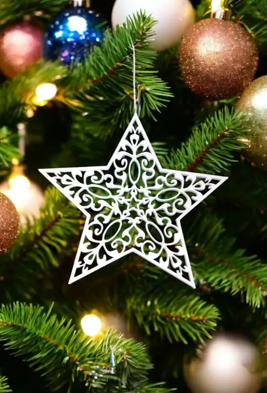 Adorno de estrella para el arbol de navidad