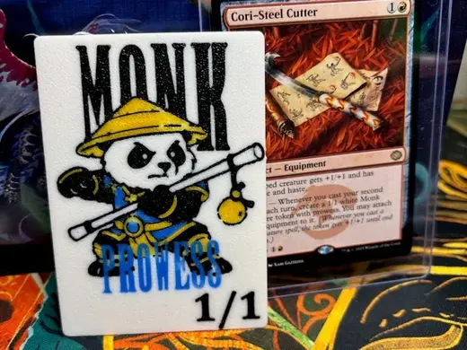 Magic: The Gathering Monk Token with Prowess