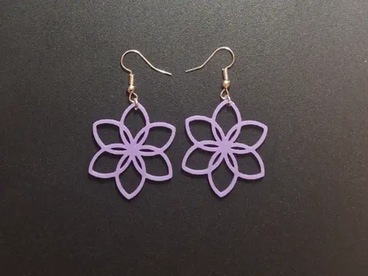 Orecchini fiore geometrico