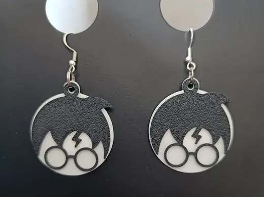Harry Potter earrings disc with loop