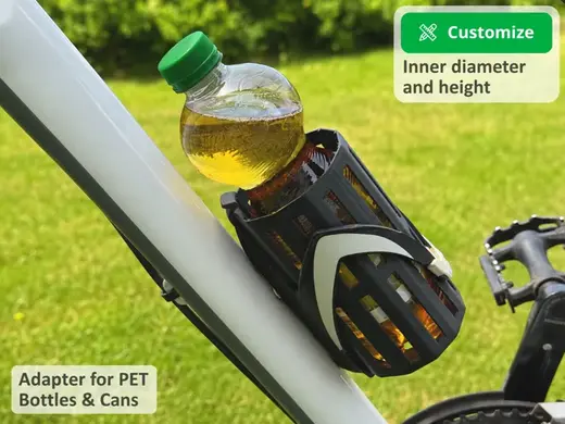 Bike Bottle Cage Adapter for PET Bottles & Cans