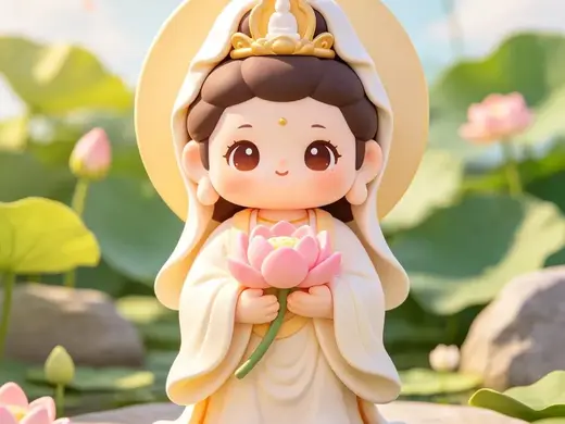 粘土风观音菩萨