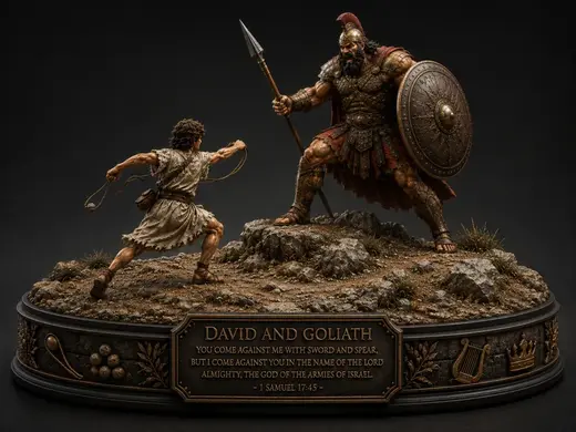 David vs. Goliath – Biblical Diorama