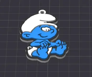 cute smurf baby keychain / necklace charm