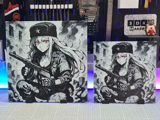 Girl Anime Soviet PPSh - Hueforge - 4 Colors