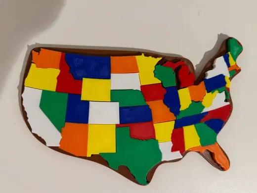 USA State Map Puzzle (no AMS required)