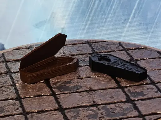Coffin with Lid – D&D Terrain Prop (Nomad Sculpt)