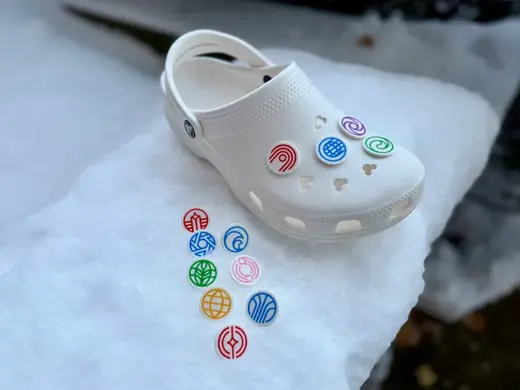 Epcot Crocs Charms Modern Logos