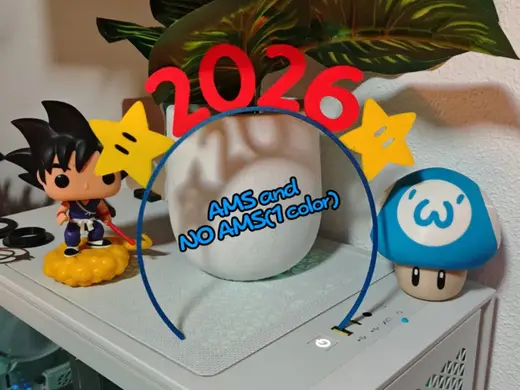 2026 New Year Mario Super Star Headband (NO AMS)