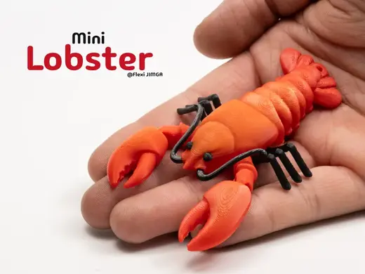 Tiny Lobster | Articulated & Keychain