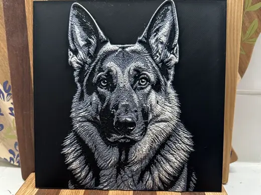 German Shepherd Portrait Hueforge