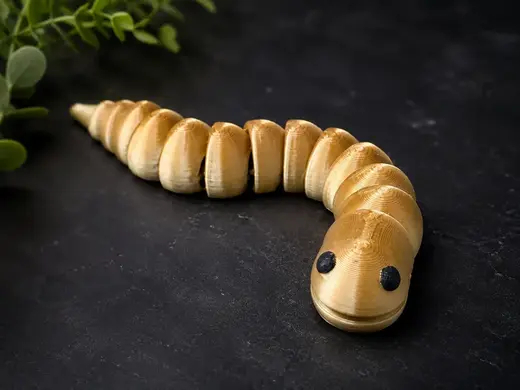 Flexi Worm / Caterpillar – Articulated Fidget Toy