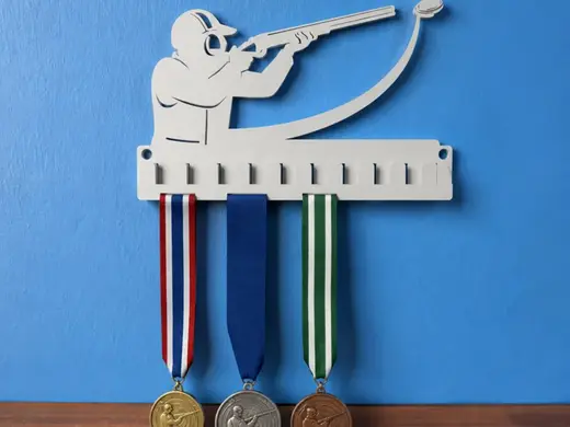 Clay Shooting Medal Hanger Display Holder Skeet