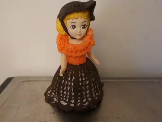 Brown and Coral doll