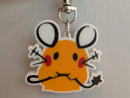 Dedenne Pokemon Keychain (AMS Minimalist Art)