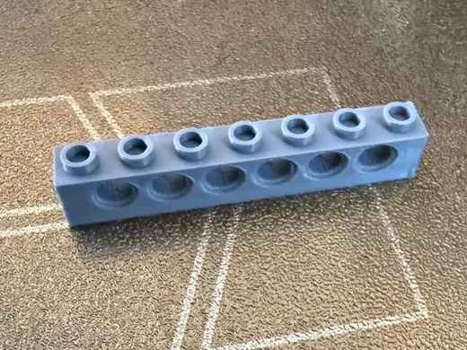 1x7 Legocompatible Technical Brick