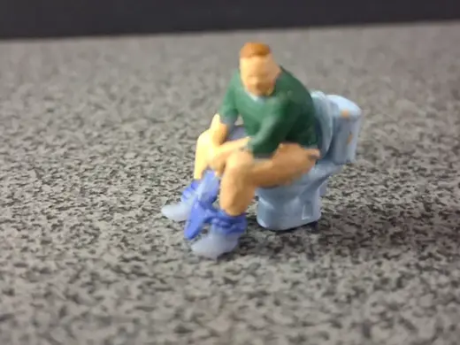 Mann auf Toilette 1:87 1:32 1:16